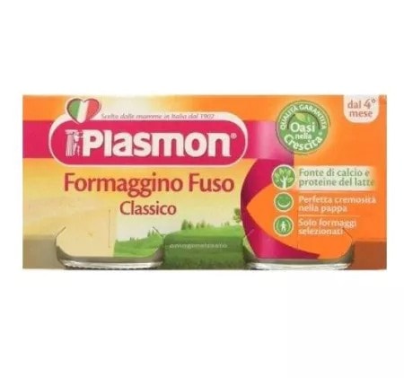 Piure Branzica Formaggino, +4 luni, 2 x 80 g, Plasmon