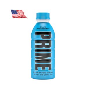 PRIME Hydration Drink Blue Raspberry, Bautura pentru Rehidratare cu Aroma de Zmeura Albastra, 500 ml