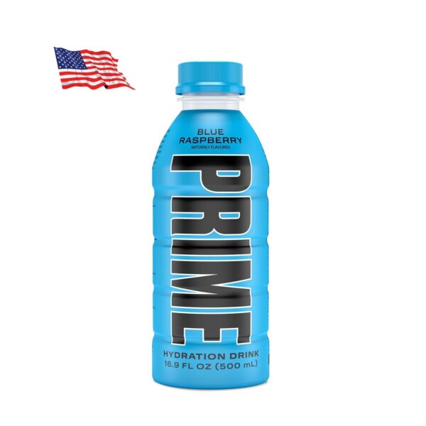 PRIME Hydration Drink Blue Raspberry, Bautura pentru Rehidratare cu Aroma de Zmeura Albastra, 500 ml