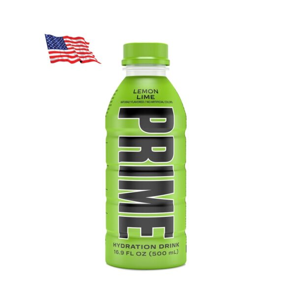 PRIME Hydration Drink Lemon Lime, Bautura pentru Rehidratare cu Aroma de Lamaie si Lime, 500 ml