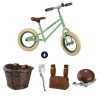 Set cos, buzunar, picior si claxon vintage pentru bicicletele de echilibru retro de la Hudora