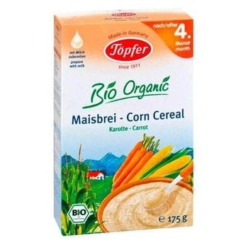 TOPFER Cereale Bio cu porumb si morcov, de la 4 luni, 175 g