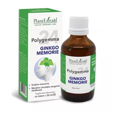 Polygemma 24 Ginkgo Memorie, 50 ml, Plant Extrakt