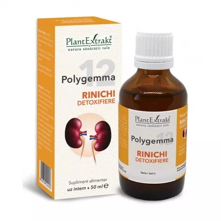 Polygemma Nr. 12 Rinichi Detoxifiere, 50 ml, Plant Extrakt