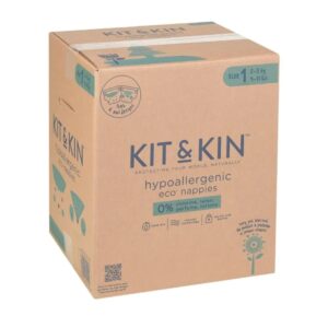 Scutece Hipoalergenice Eco, Marimea 1, 2-5 kg, 152 buc,  Kit&Kin