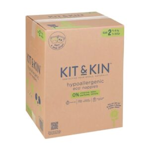 Scutece Hipoalergenice Eco, Marimea 2, 4-8 kg, 152 buc,  Kit&Kin