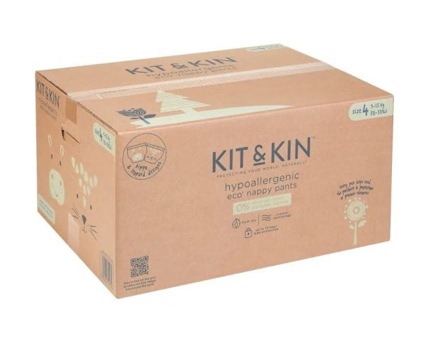 Scutece Hipoalergenice Eco, Marimea 4, 9-15 kg, 128 buc, Kit&Kin