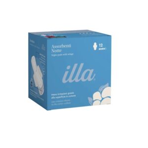 Absorbante Bumbac de Noapte, x12buc, Illa Care