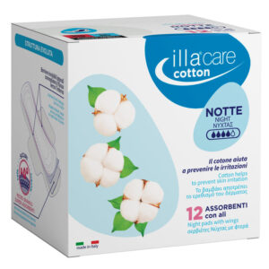 Absorbante Bumbac de Noapte, x12buc, Illa Care
