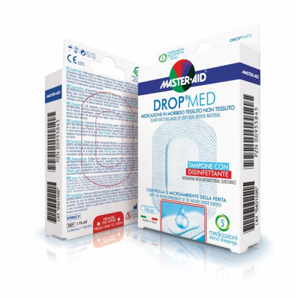 Pansament Steril Drop Med, 10x10cm, x5buc, Master Aid