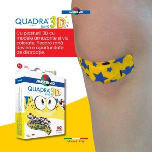 plasturi-copii-quadra-3d-boys-20-bucati-master-aid-O34383-farmacia-morpheus Plasturi Copii Quadra 3D Boys, 20 Bucati, Master Aid