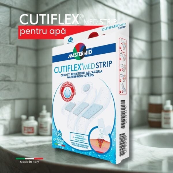 Plasturi Cutiflex Med Strip 4 Marimi, 20 Bucati, Master-Aid