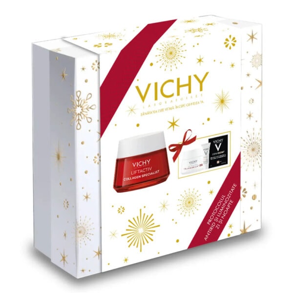VICHY Pachet XMAX 2023 Liftactiv Collagen Specialist Crema de zi antirid 50 ml + Cadou Liftactiv Crema de noapte 15 ml