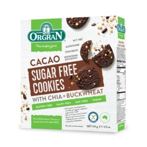 Biscuiti Fara Zahar cu Cacao fara Gluten, 130g, Orgran