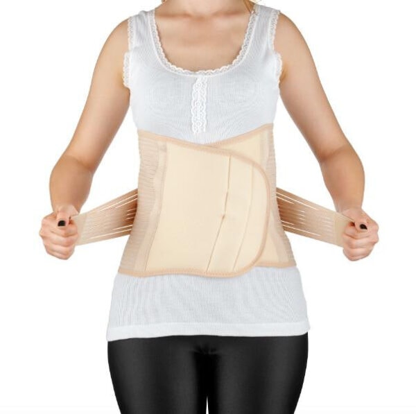 Centura Abdominala Post-Natala Reglabila Crem Postpartum, Marimea L-XL, BabyJem