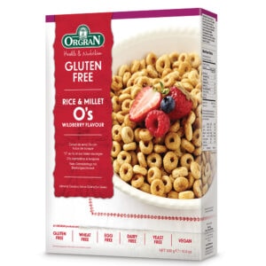 Cereale din Orez si Mei cu Fructe de Padure Fara Gluten, 200g, Orgran