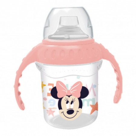 Disney Minnie Cana cu Capac si Manere, Cioc Silicon, 250 ml