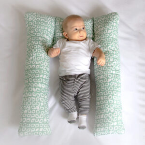 Perna 3 in 1 Baby Nest pentru Gravide si Alaptat in Forma de U, Verde, BabyJem