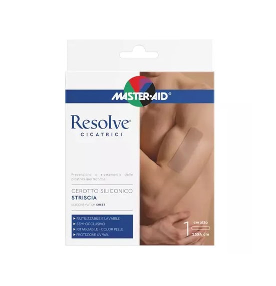 Plasture cicatrici Resolve Skin, 25x4cm, pentru vindecarea și acoperirea cicatricilor.