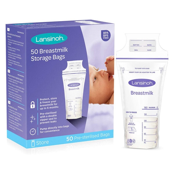 Pungi de Stocare Lapte Matern, 50 buc, Lansinoh