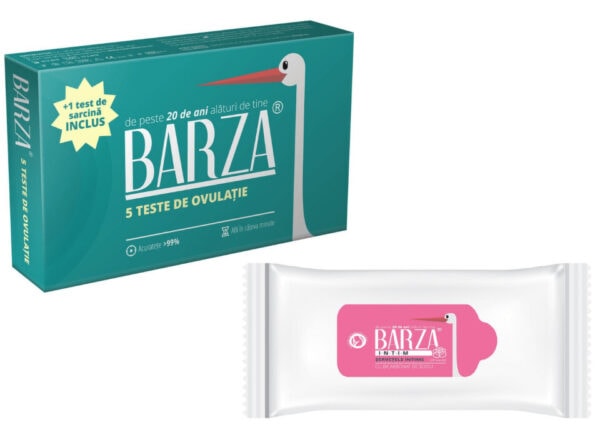 Test Ovulatie 5 bucăți + Șervețele Intime, Barza