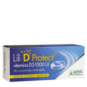 Lili D Protect Vitamina D3 1000UI, 60 comprimate, Adya Green Pharma