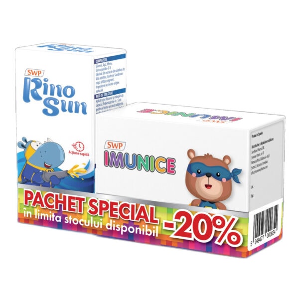 Imunice, x30 plicuri + Rino, 20 ml Pachet Promo, Sun Wave Pharma