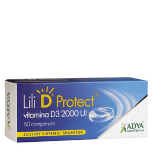 Lili D Protect Vitamina D3 2000UI, 60 comprimate, Adya Green Pharma