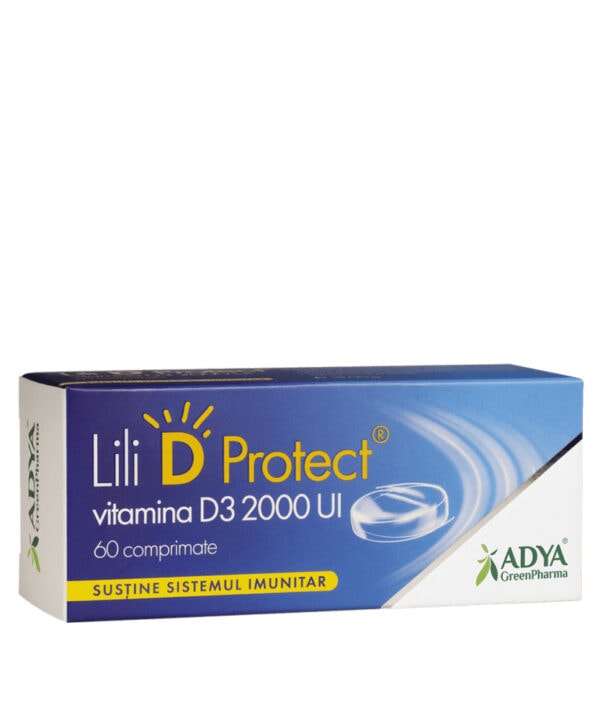 Lili D Protect Vitamina D3 2000UI, 60 comprimate, Adya Green Pharma