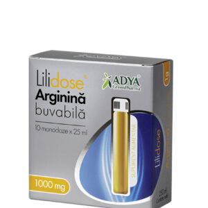 Lilidose Arginina Buvabila, 1000mg, Portocala, 25ml x10 monodoze, Adya Green Pharma