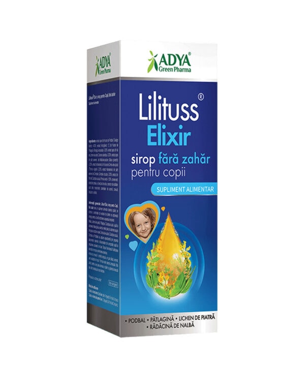 Lilituss Elixir Sirop fara Zahar pentru Copii, 180 ml, Adya Green Pharma