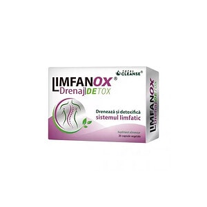 Limfanox Drenaj Detox, 750mg, 30 Capsule Vegetale, Cosmopharm
