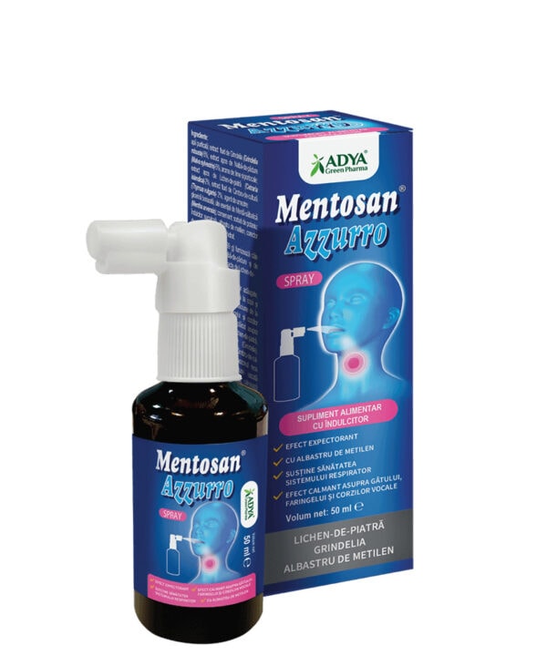 Mentosan Azzurro Spray, 50 ml, Adya Green Pharma