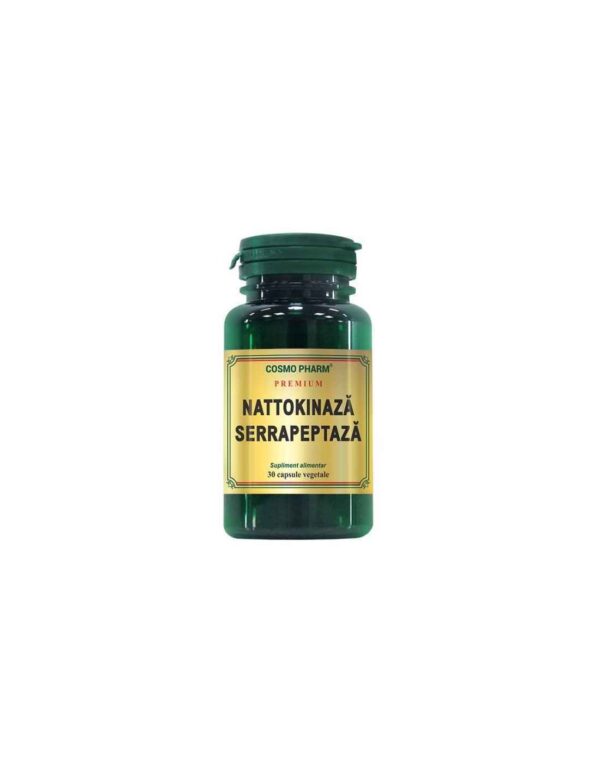 Nattokinaza Serrapeptaza, 30 capsule, Cosmopharm