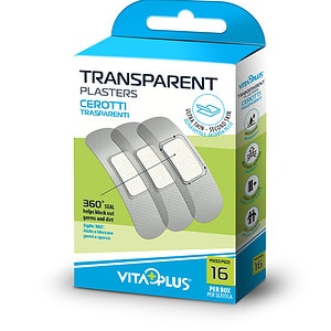 Plasturi Vitaplus Transparenti, x 16 Bucati, 72x19 mm