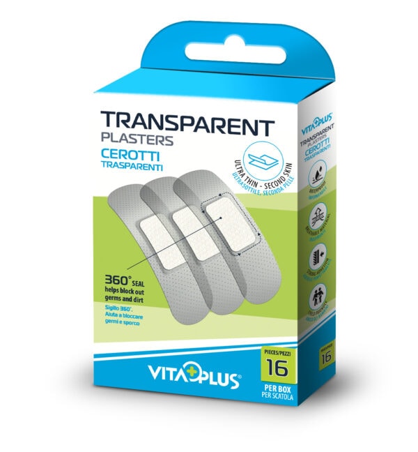 Plasturi Vitaplus Transparenti, x 16 Bucati, 72x19 mm