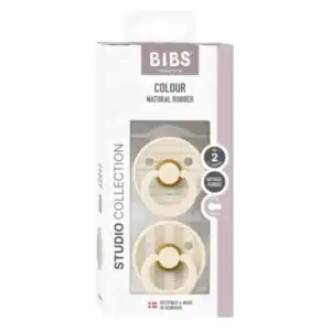 BIBS Studio Set 2 Suzete Colour Pin Ivory Vanilla Mix, 6-18L (Size 2), Latex