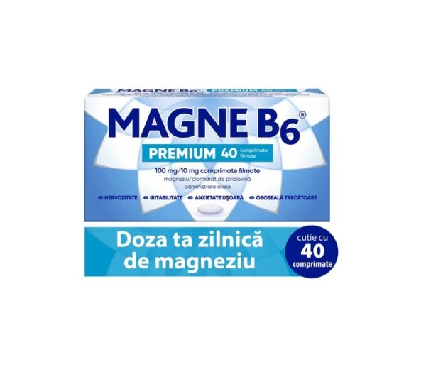 agne-b6-premium-100-mg-10-mg-40-comprimate-filmate-sanofi-o32506-farmacia-morpheus Magne B6 Premium, 100 mg/10 mg, 40 Comprimate Filmate, Sanofi
