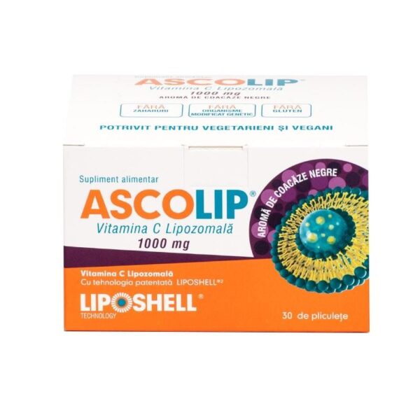 ascolip-1000mg-vitamina-c-lipozomala-aroma-coacaze-30-plicuri-liposhell-o36177-farmacia-morpheus Ascolip 1000mg Vitamina C Lipozomala Aroma Coacaze, 30 plicuri, Liposhell