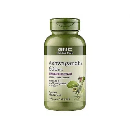 Ashwagandha Herbal Plus 600 mg, 60 Capsule, GNC