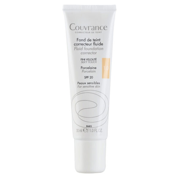 AVENE Fond de Ten Fluid Corector SPF 20 Couvrance, Porcelaine 1.0, 30 ml