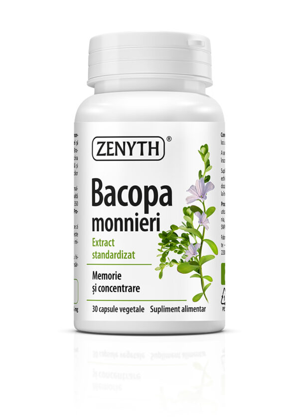 Bacopa Monnieri, Memorie si Concentare, 30 Capsule, Zenyth