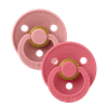 BIBS Set 2 Suzete Colour Dusty Pink/Coral, 0-6L (Size 1), Latex