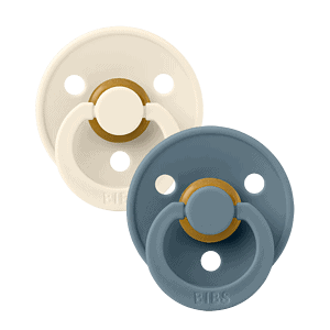 BIBS Set 2 Suzete Colour Ivory/Petrol, 0-6L (Size 1), Latex