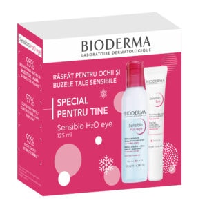 BIODERMA Pachet Sensibio Contur Ochi, 15 ml + Sensibio H2O, 125 ml