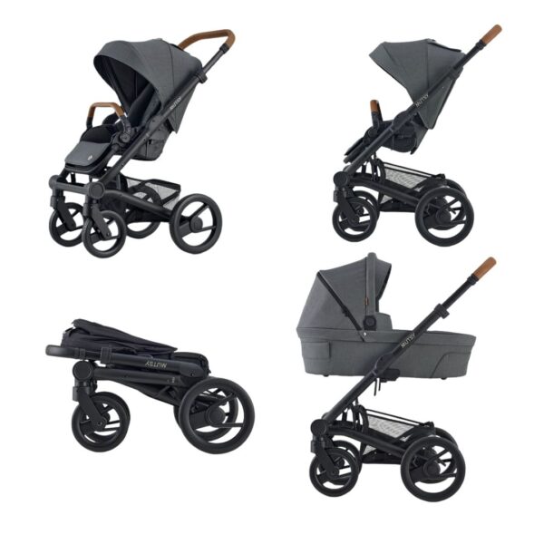 Carucior Nio Grey + Landou + Adaptori Scoica, Mutsy