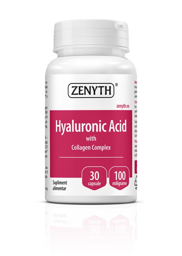 Hyaluronic Acid cu Collagen Complex, 30 Capsule, Zenyth
