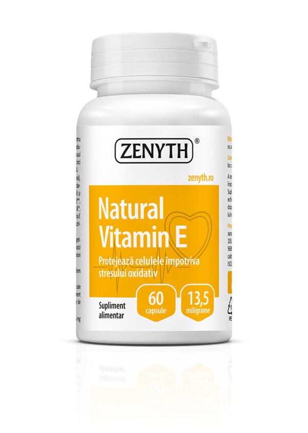 Natural Vitamin E, 60 capsule, Zenyth