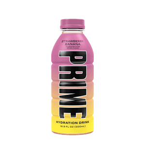 PRIME Hydration Drink Strawberry Banana Bautura pentru Rehidratare cu Aroma de Capsuni si Banana, 500 ml