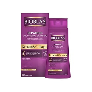 Reparare șampon cu keratină și colagen, Bioblas Șampon anticadere cu keratină și colagen pentru păr subțire, 360 ml, Bioblas.